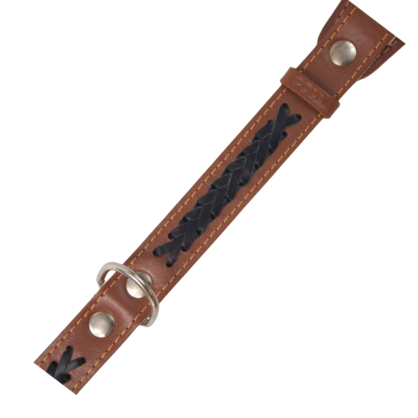 2-ply leather collar "CoLLaR" with intertwined