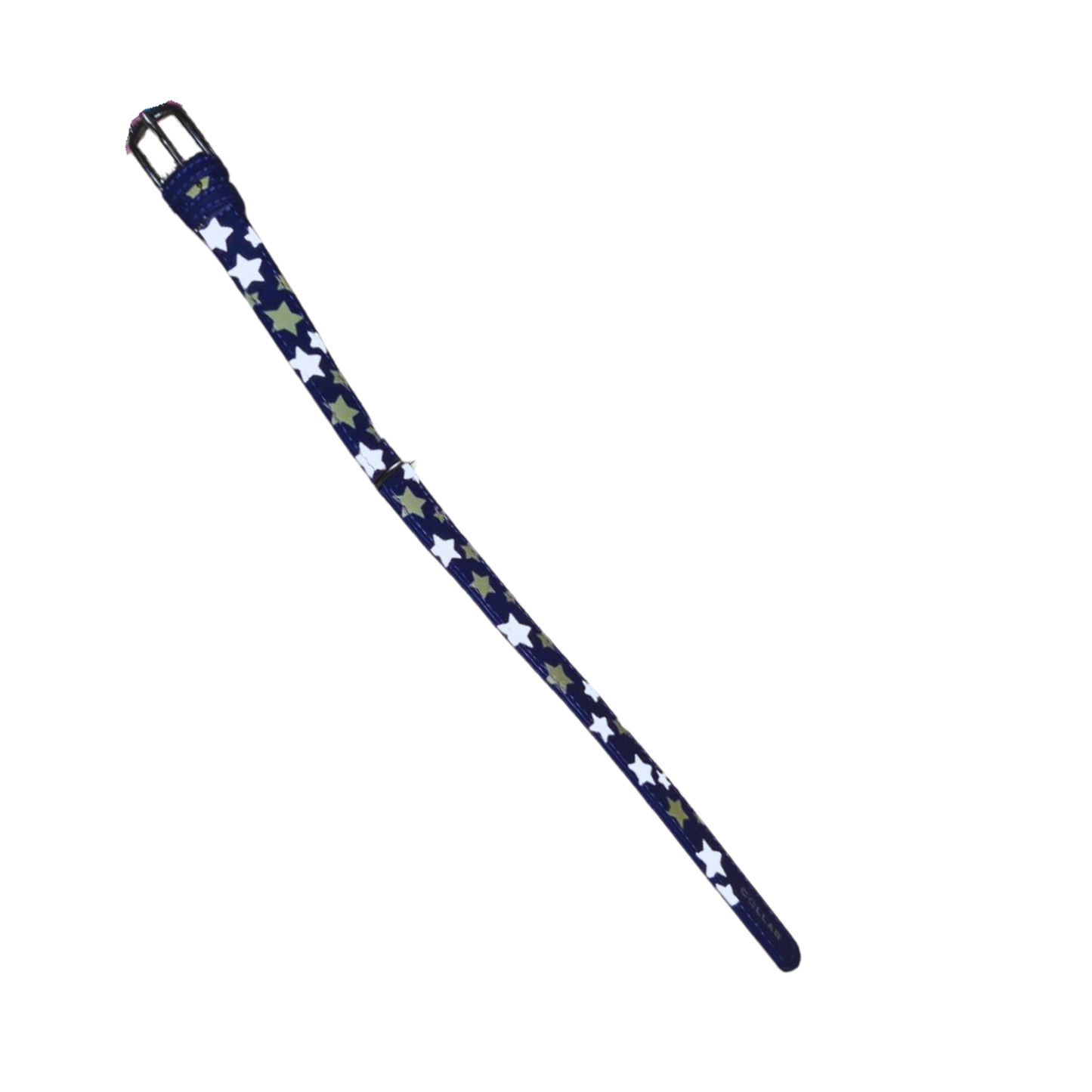 Leather collar "COLLAR GLAMOUR" with pattern "Star