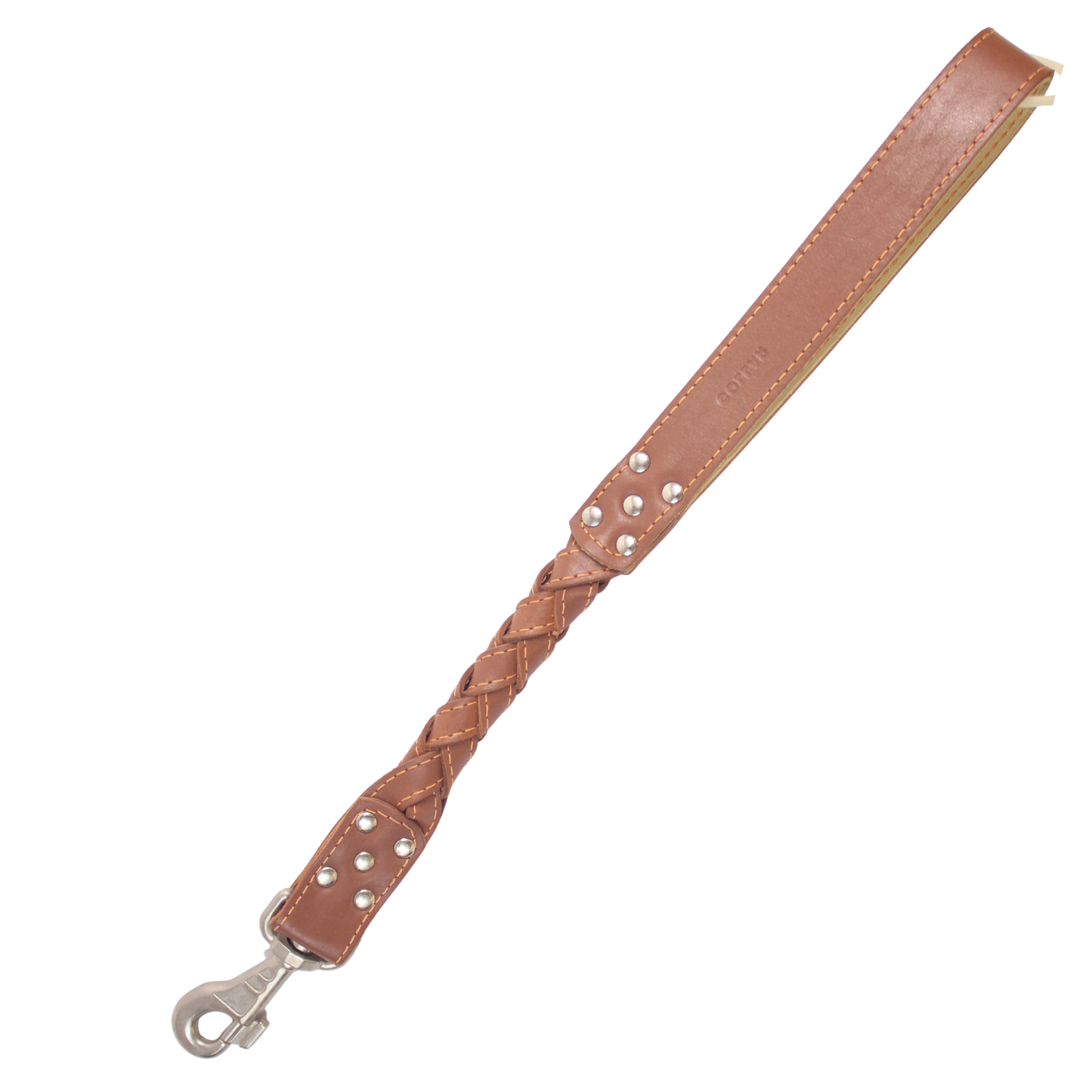 Round braided leather traffic lead
