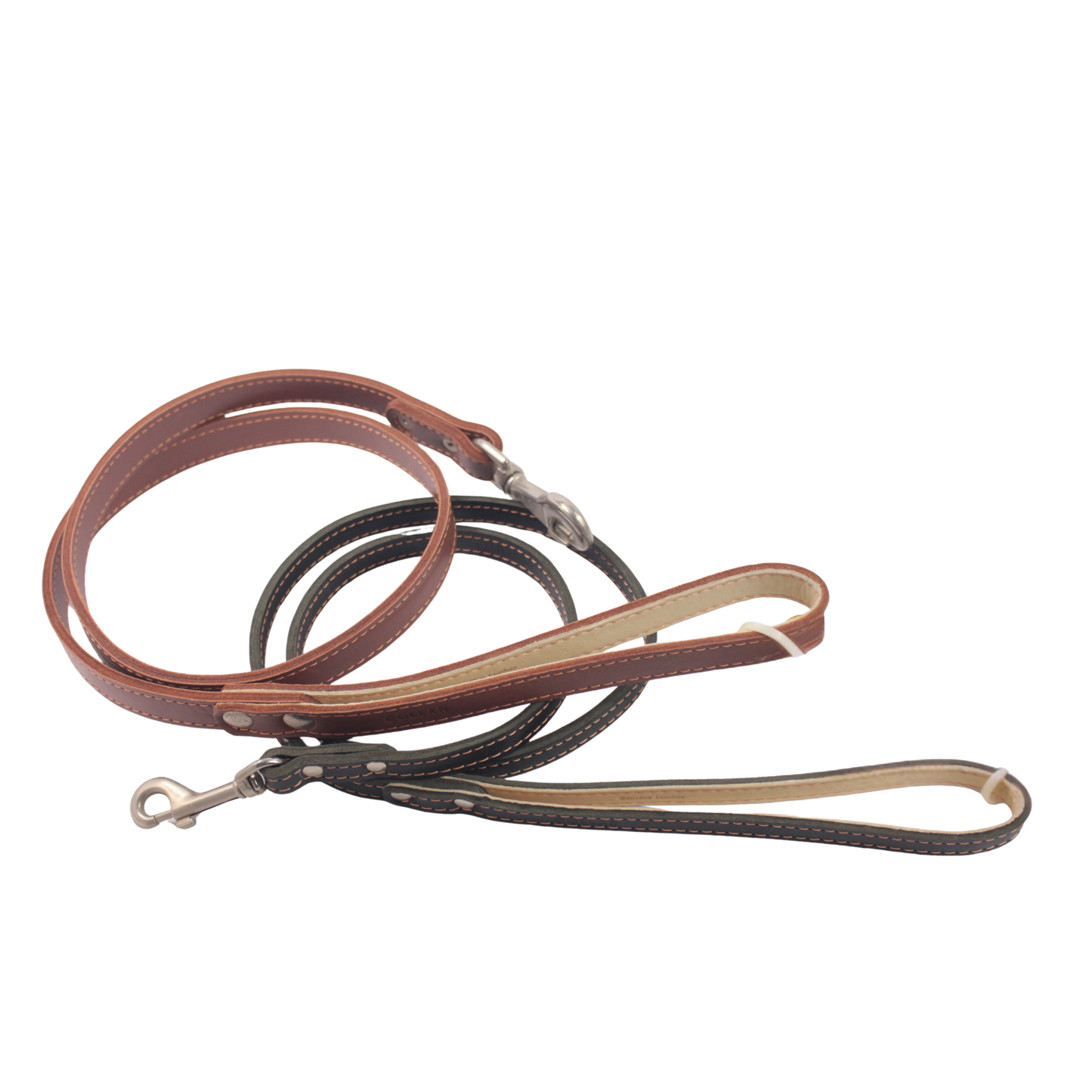 2-ply leather lead "CoLLaR