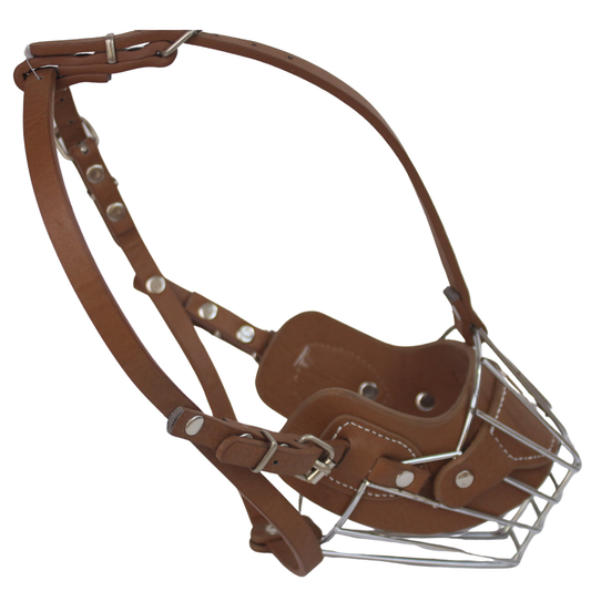 Genuine Leather and Metal Muzzle