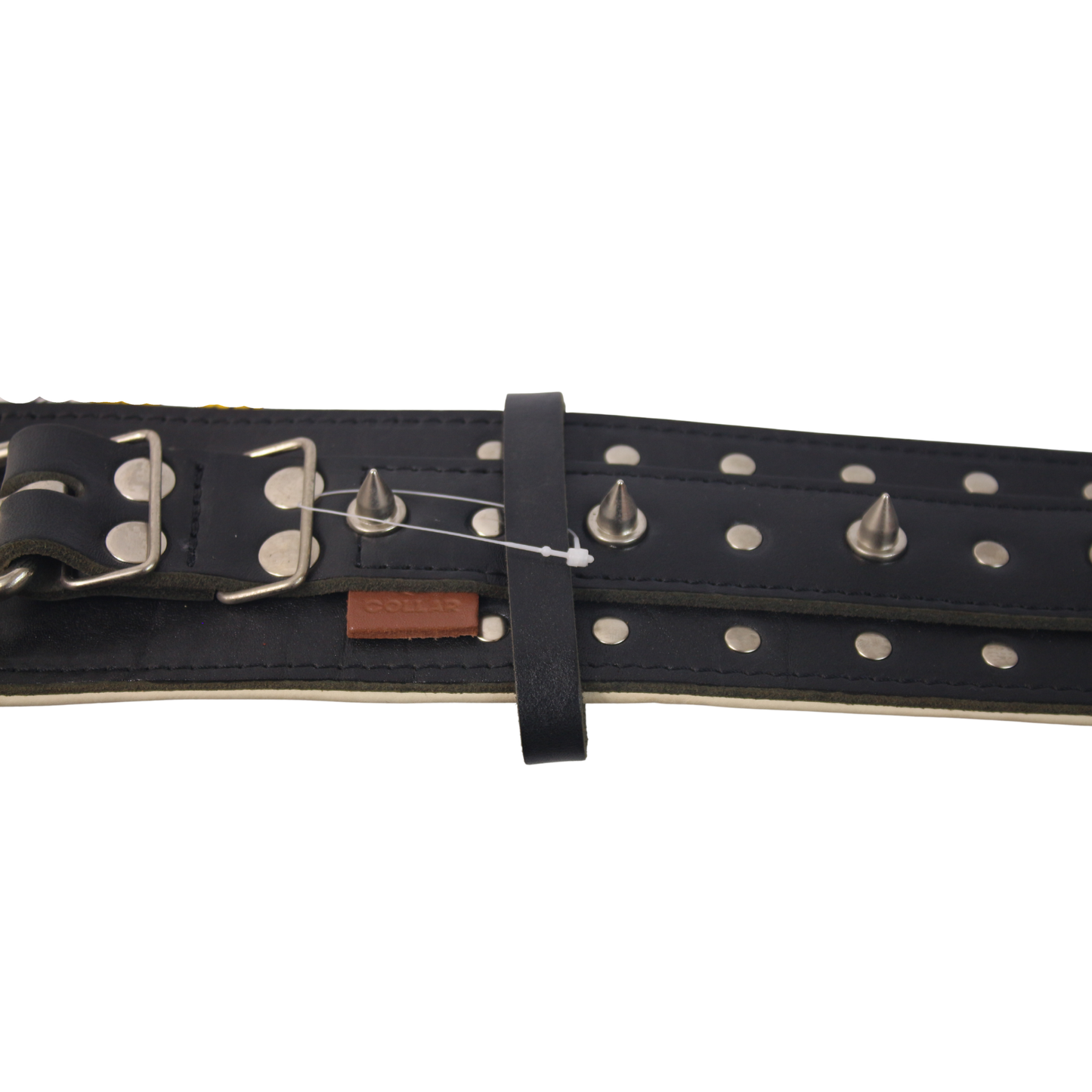 2-ply spiked leather collar "CoLLaR" Rocky