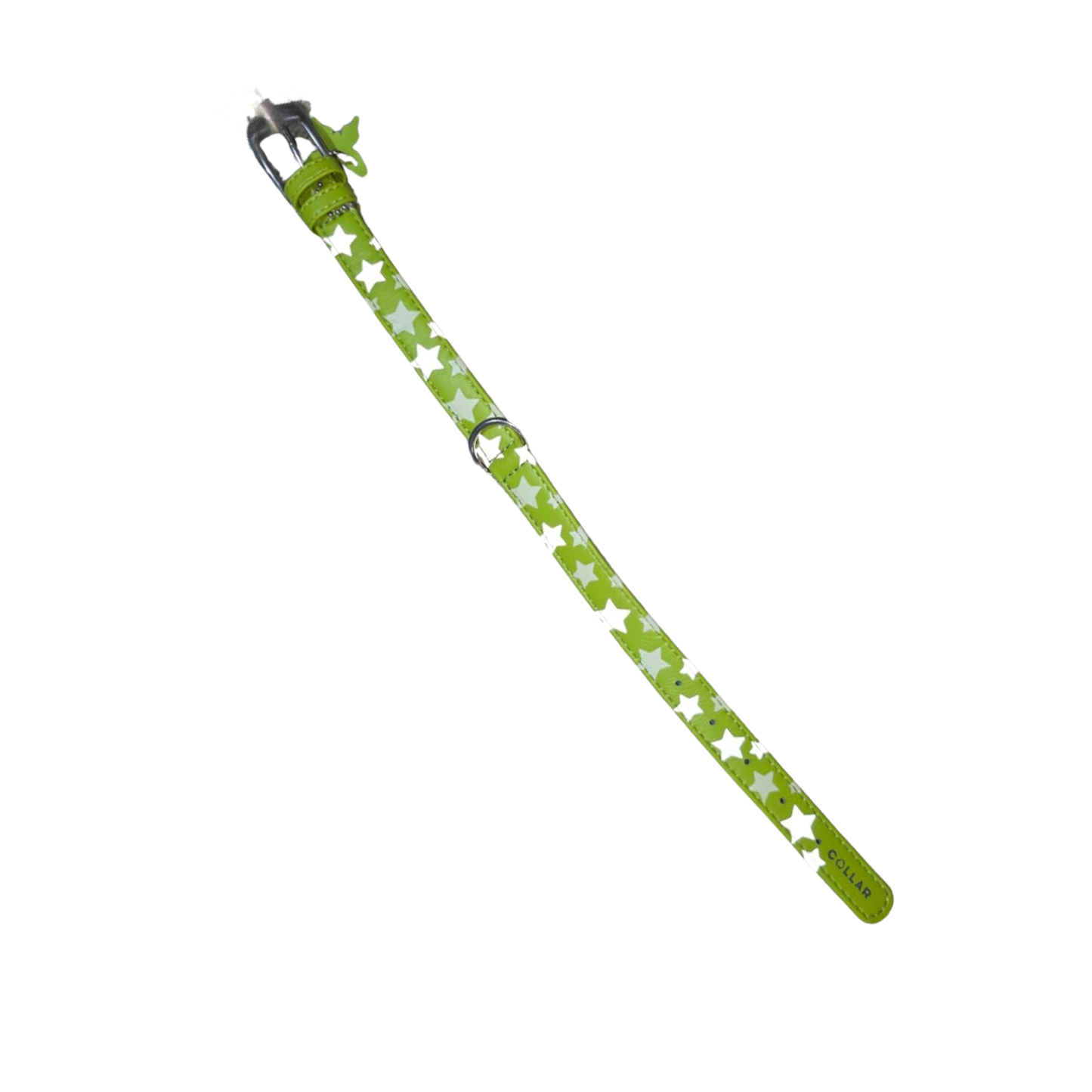 Leather collar "COLLAR GLAMOUR" with pattern "Star