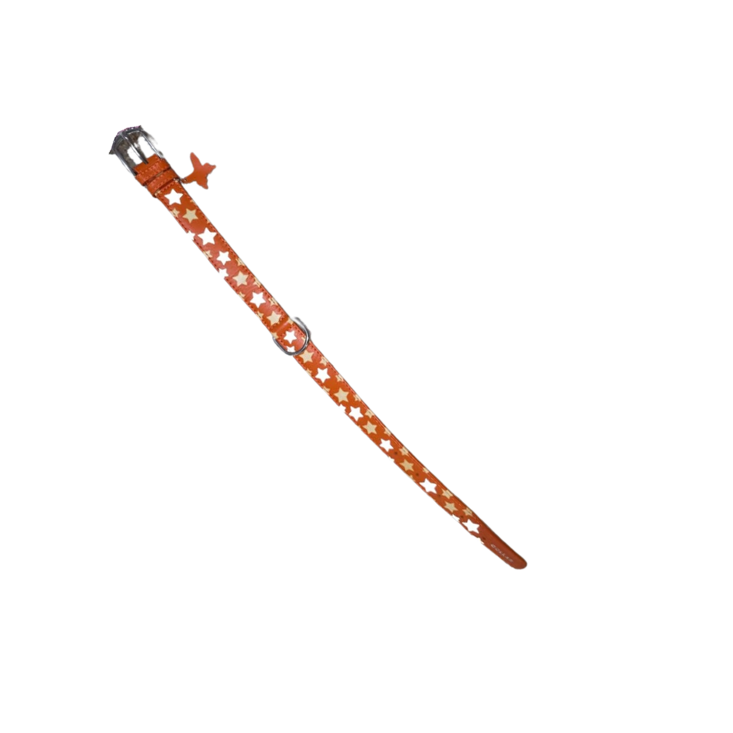 Leather collar "COLLAR GLAMOUR" with pattern "Star