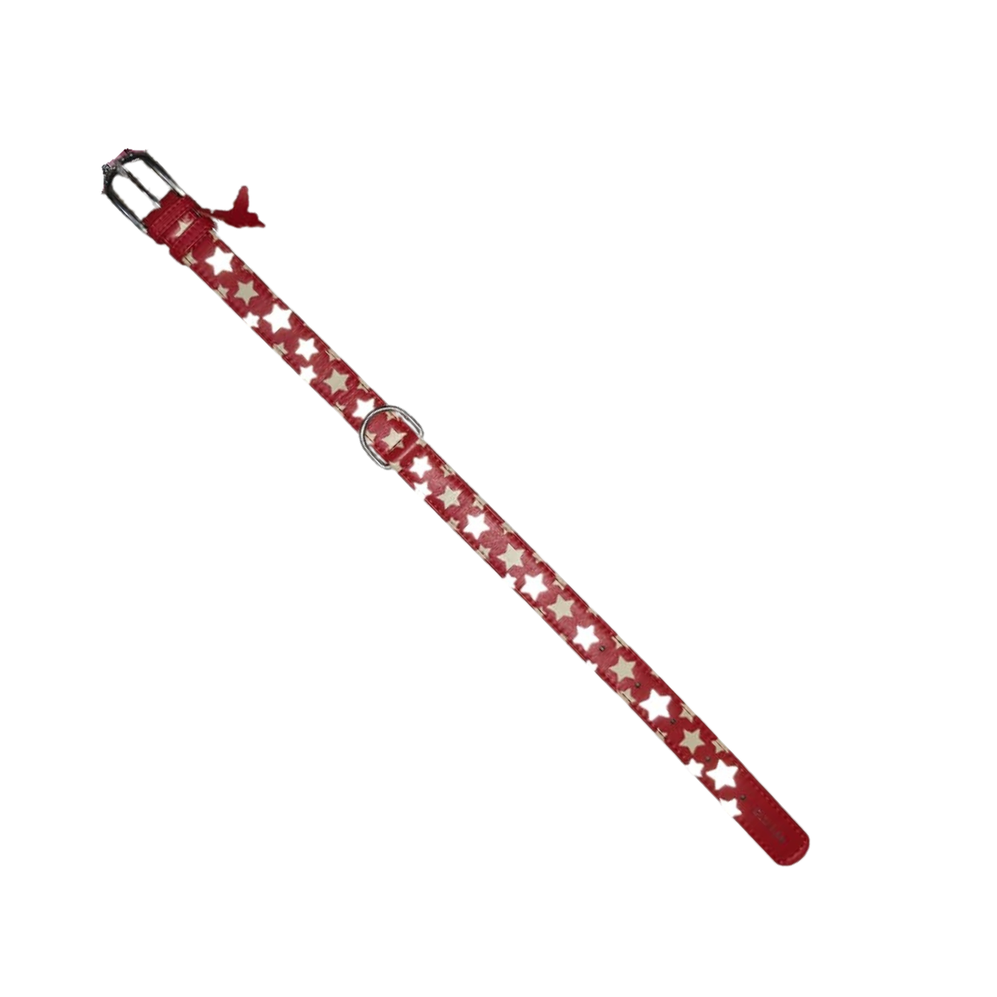 Leather collar "COLLAR GLAMOUR" with pattern "Star