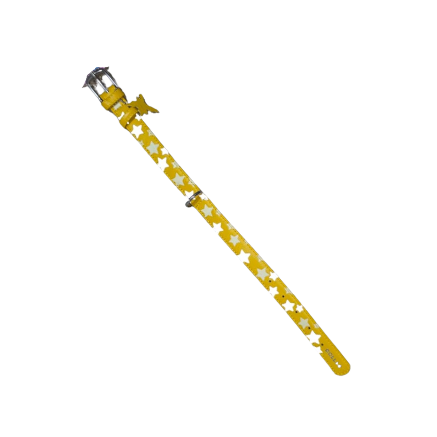 Leather collar "COLLAR GLAMOUR" with pattern "Star